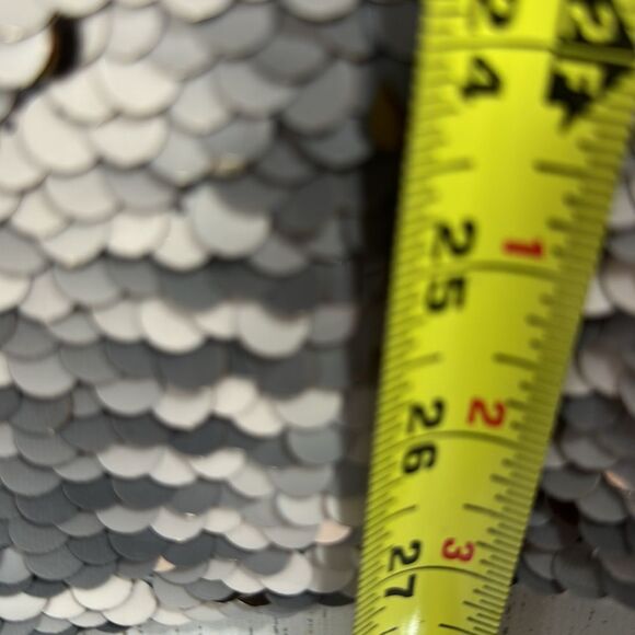 Express Love Sequined Sweater Gray Silver Festive Party Glam Long Sleeve Size M - Picture 12 of 12